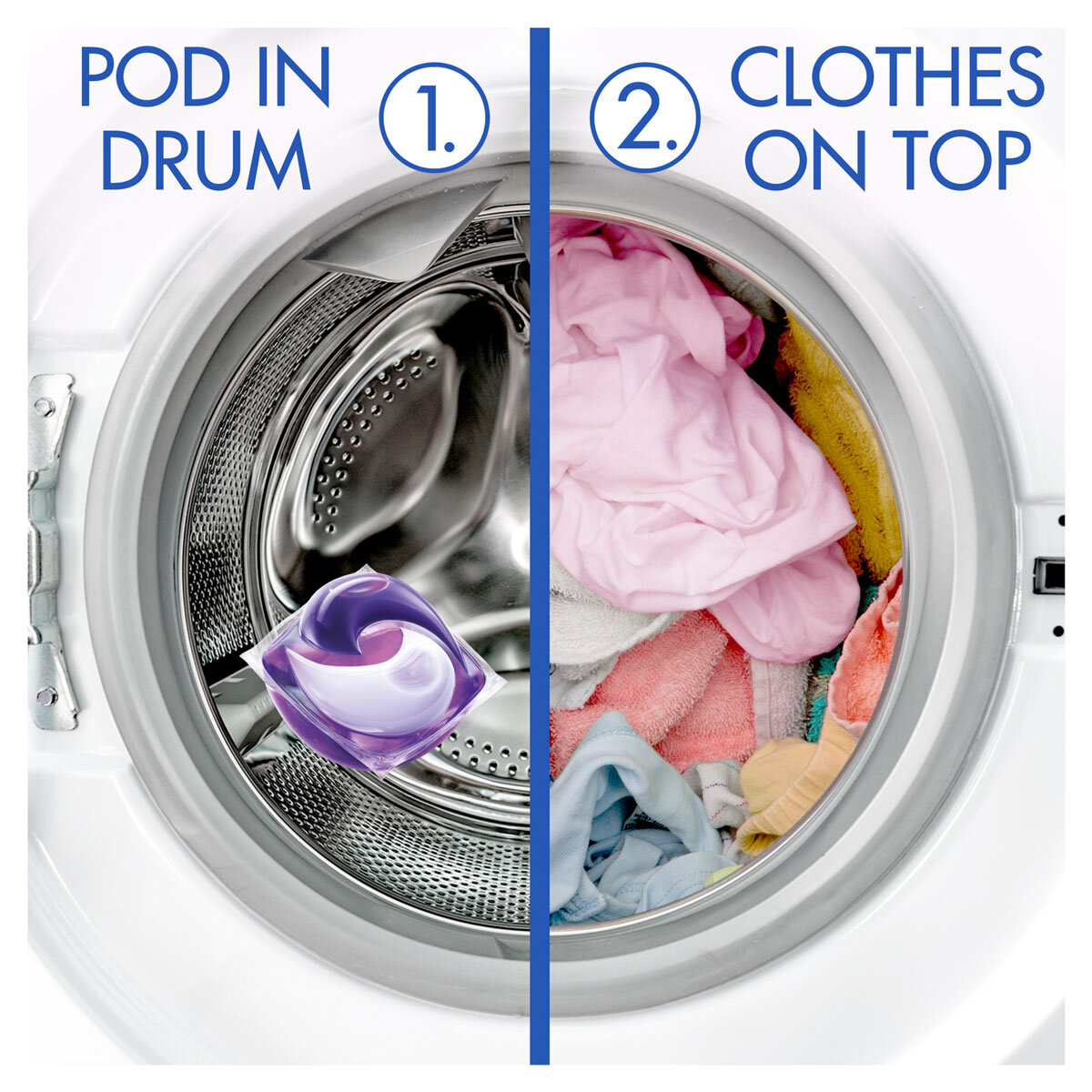 Add Clothes on Top of Pod in Drum