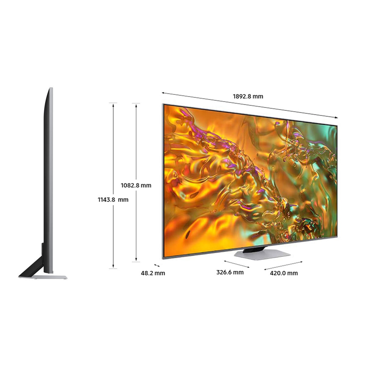 Dimensions SAMSUNG QE85Q80DATXXU
