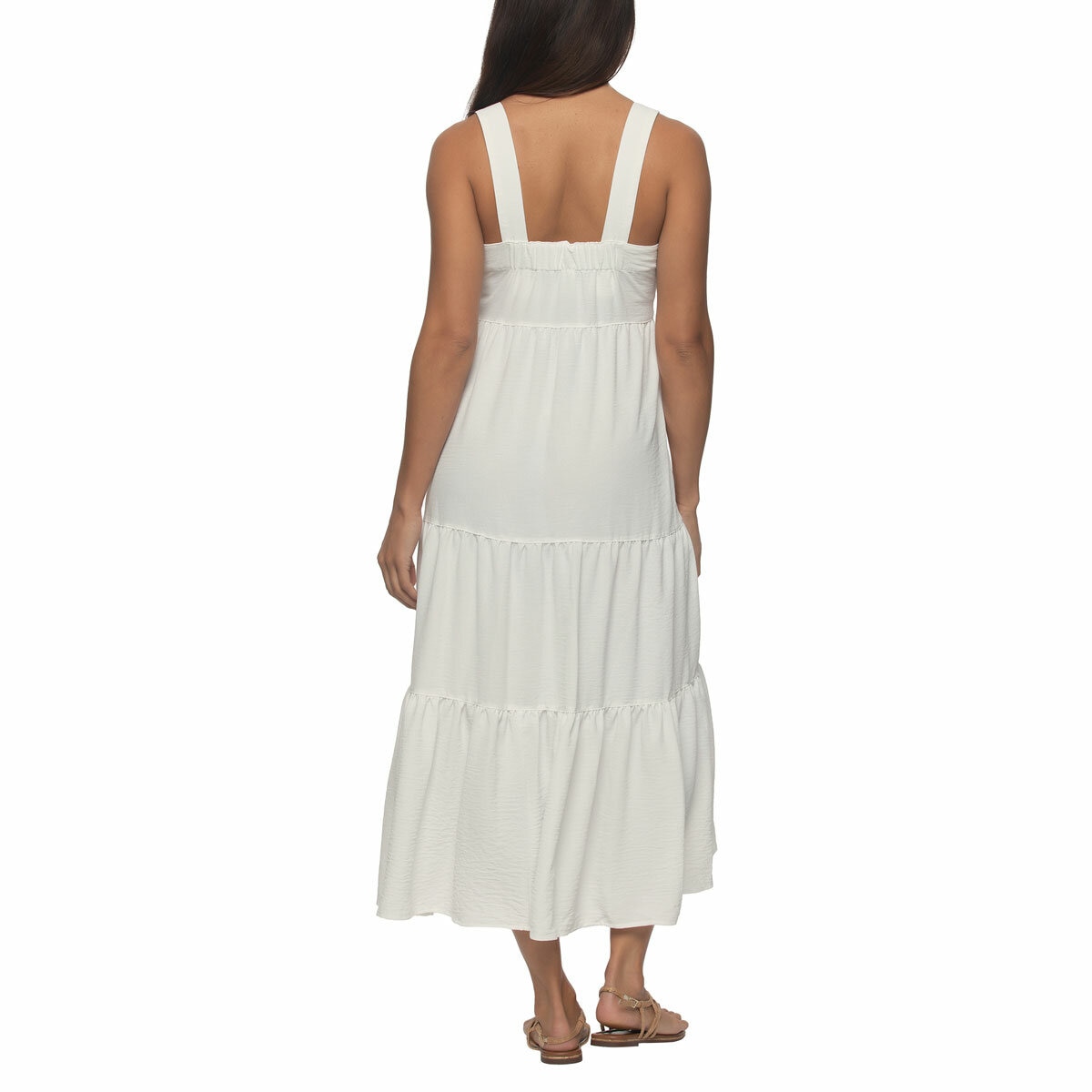 Jezebel Ladies Tiered Dress in Cream, Extra Large