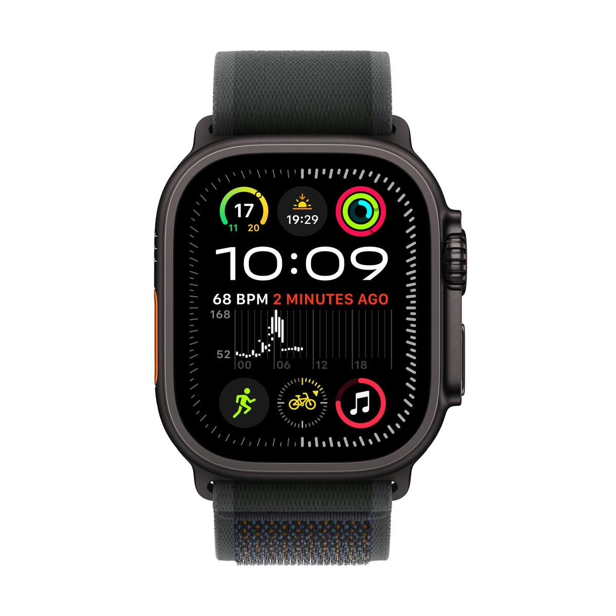 Apple Watch Ultra 2 GPS + Cellular, 49mm Titanium Case with Black Trail Loop - M/L MX4V3QA/A