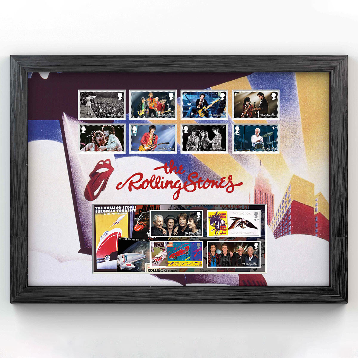 Royal Mail® The Rolling Stones Framed Stamps & Miniature Sheet