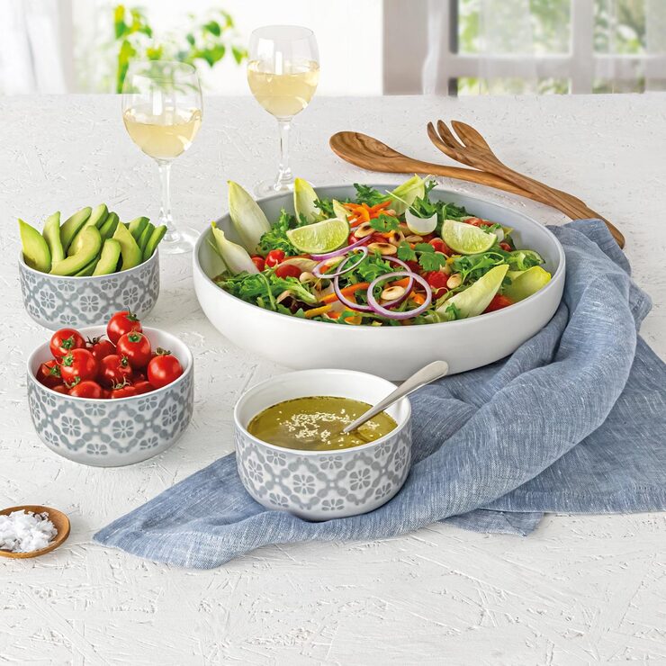 Over & Back Stoneware Chip and Dip 4 Piece Serving Set Costco UK