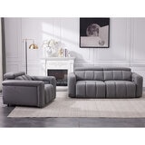Dallas Grey Leather Power Recliner Armchair Dallas Grey Leather Power Recliner Armchair