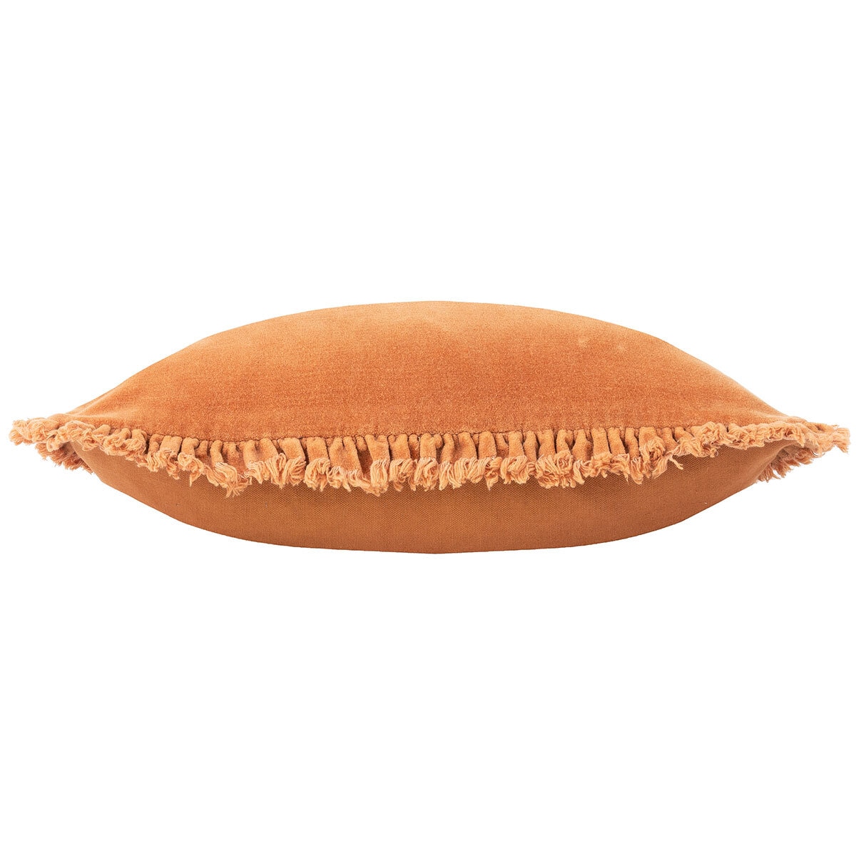 Furn Bertie Velvet Feather Fill Cushion 2 Pack in Rust, 45 x 45 cm