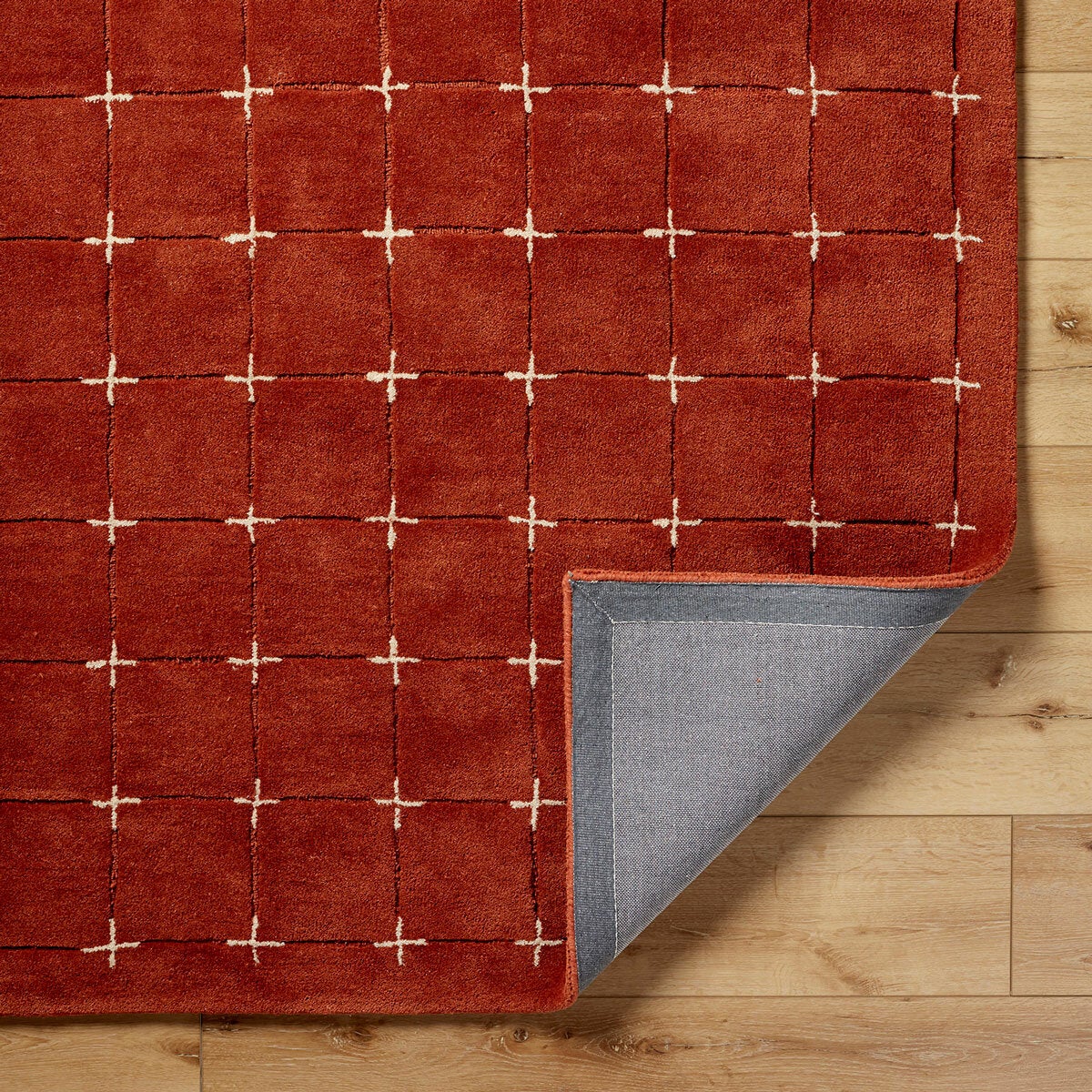 Livabliss Brook Orange Wool Rug, In 2 Sizes Livabliss Brook Orange Wool Rug, In 2 Sizes