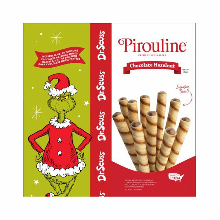 Grinch Cookie Jar, Choc Hazelnut / Dark Chocolate Creme Filled Wafer Rolls 600g Grinch Cookie Jar, Choc Hazelnut / Dark Chocolate Creme Filled Wafer Rolls 600g
