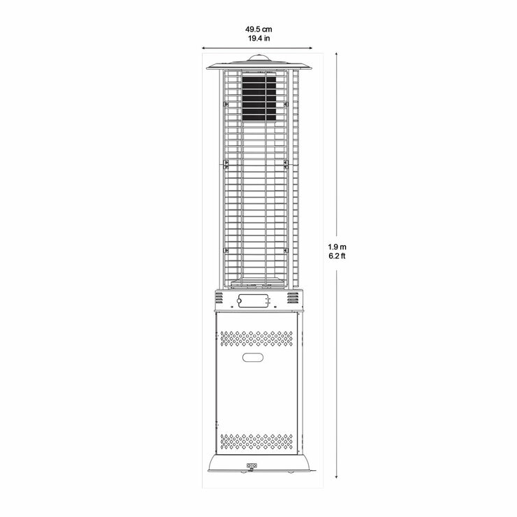 Well Traveled Cyclone Flame Gas Patio Heater
