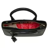 Osprey London Coast Leather Women's Grab Handbag, Black