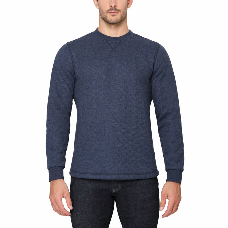 BC Clothing Men's Waffle Crew Sweater in Blue BC Clothing Men's Waffle Crew Sweater in Blue