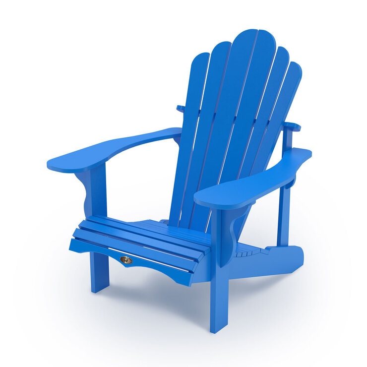 Leisure Line Adirondack Faux Wood Garden Chair in Blue