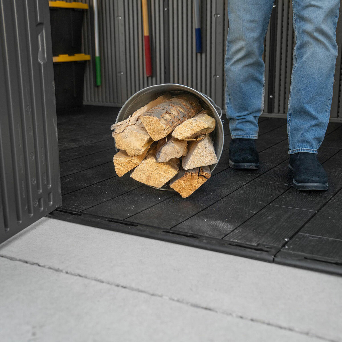 Lifetime 16.5ft x 7ft (4.9 x 2m) Dual Entry Outdoor Storage Shed - Model 60525