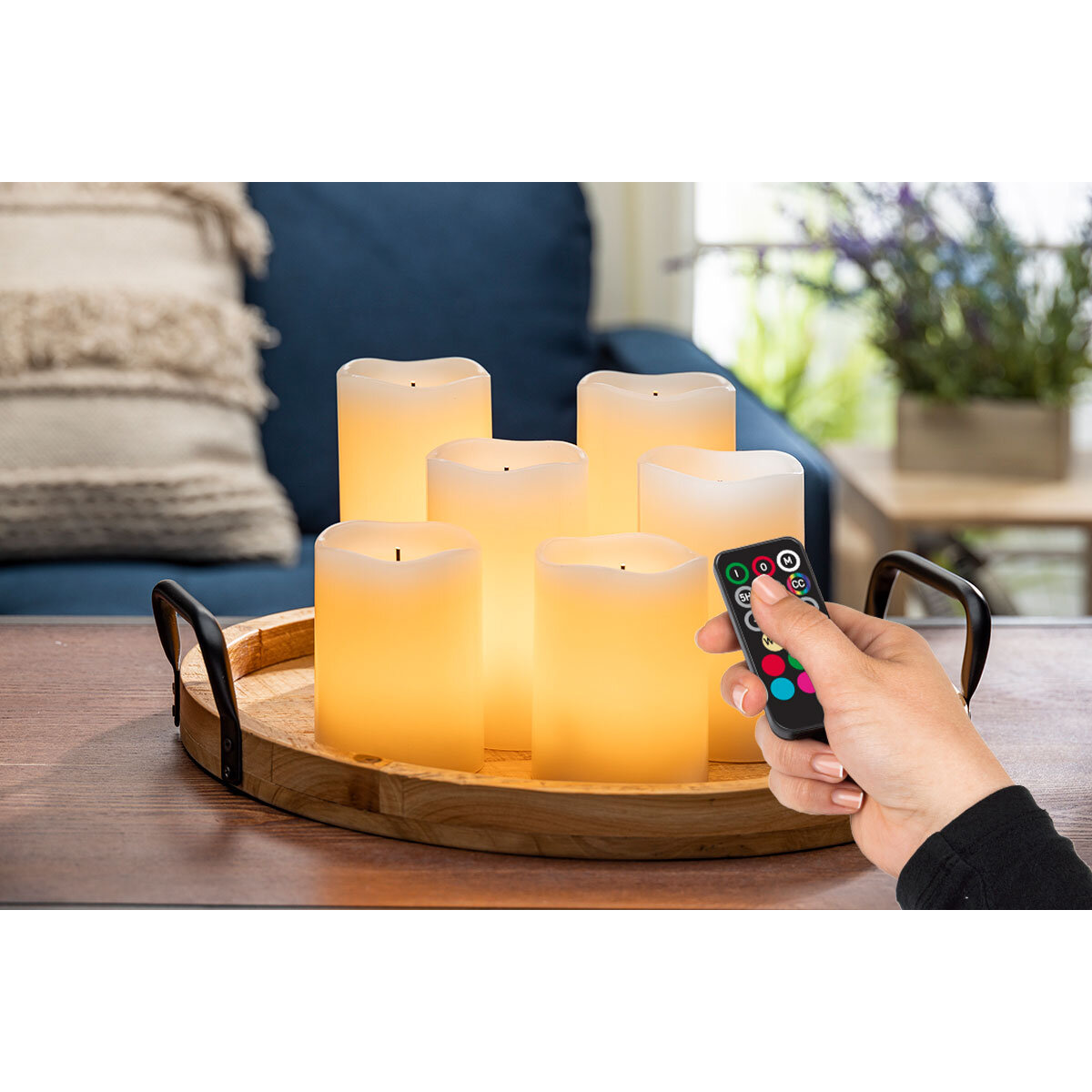 Gerson Glow Wick® LED Colour Changing Candles, 6 Piece