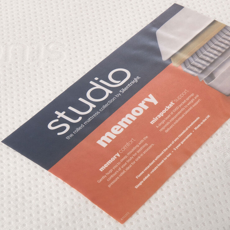 Silentnight Studio Memory 1000 Hybrid Rolled Mattress in 3 Sizes