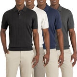 Chaps Men's Ribbed Knit Polo Chaps Men's Ribbed Knit Polo