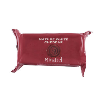 Minstrel Mature White Cheddar, Variable Weight: 1kg - 2kg