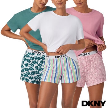 DKNY Ladies Tee & Boxer Pyjama Set