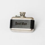 Y440 S/ST BLACK LTHR 3oz HIP FLASK