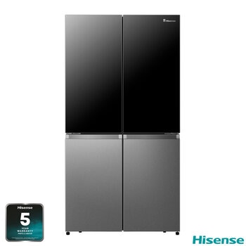 Hisense RQ5X560SFLES, Multi Door Fridge Freezer, E Rated in Stainless Steel