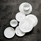 Marble Effect 12 Piece Dinnerware Set