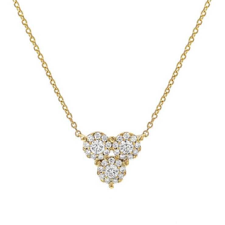 0.48ctw Round Brilliant Cut Diamond Pendant, 18ct Yellow Gold Costco UK