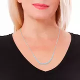 2.50ctw Graduated Diamond Necklace, 14k White Gold