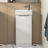 Tavistock Coda Cloakroom Floor Mount With Basin in White at costco.co.uk