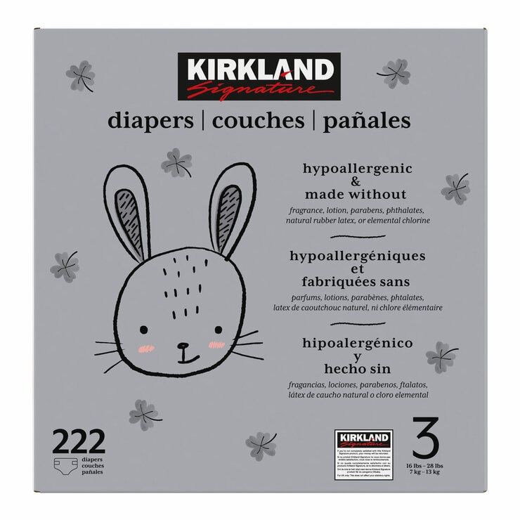 image of kirland signature size 3 nappies box