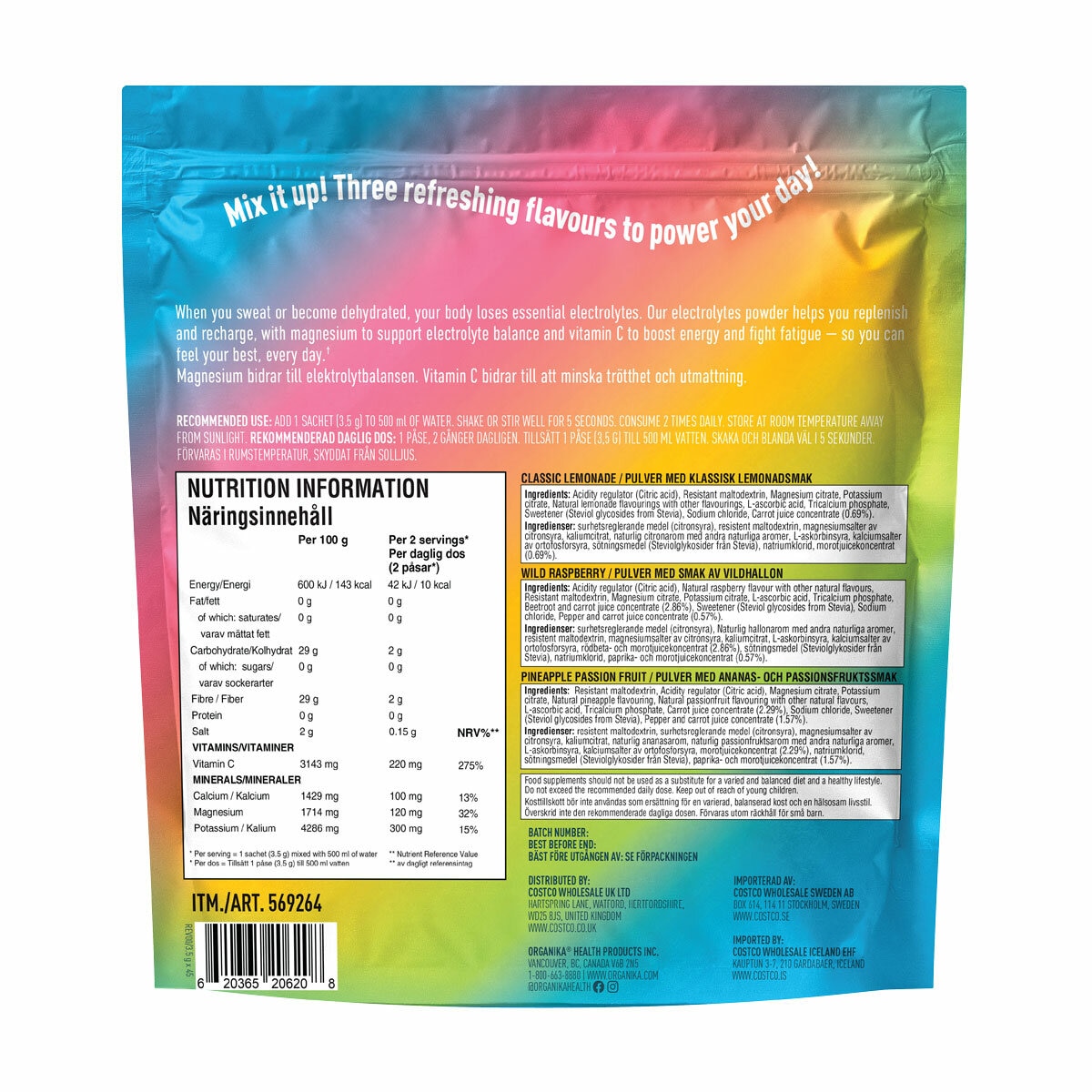 Organika Electrolytes Variety pack 45ct 569264