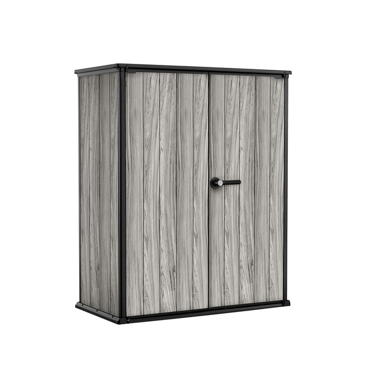 Keter Storm Grey Signature Alto 4ft 6" x 2ft 4" (1.4 x 0.7m) 1,415 Litre Vertical Storage Shed with Shelves