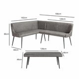 Chair and Bench with dimensions