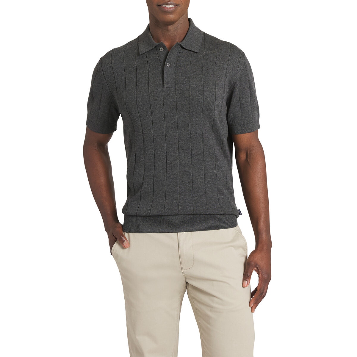 Chaps Men's Ribbed Knit Polo Chaps Men's Ribbed Knit Polo