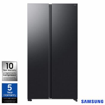 Samsung Series 6, SpaceMax RS70F65QEFEU Side by Side Fridge Freezer, E Rated in Black