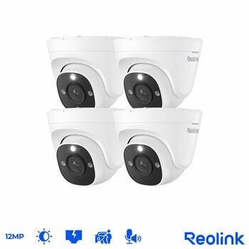 Reolink 12MP (4K+) UHD NVR PoE Turret Add-On Cam 4 Pack Reolink 12MP (4K+) UHD NVR PoE Turret Add-On Cam 4 Pack