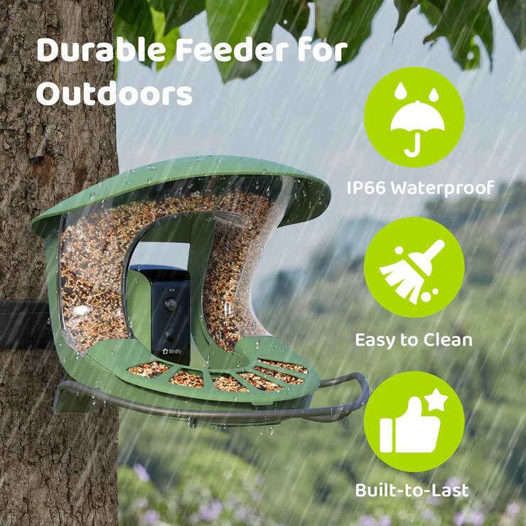 Birdfy Feeder 2 Pro Dual-Lens Smart Bird Feeder with Solar Panel