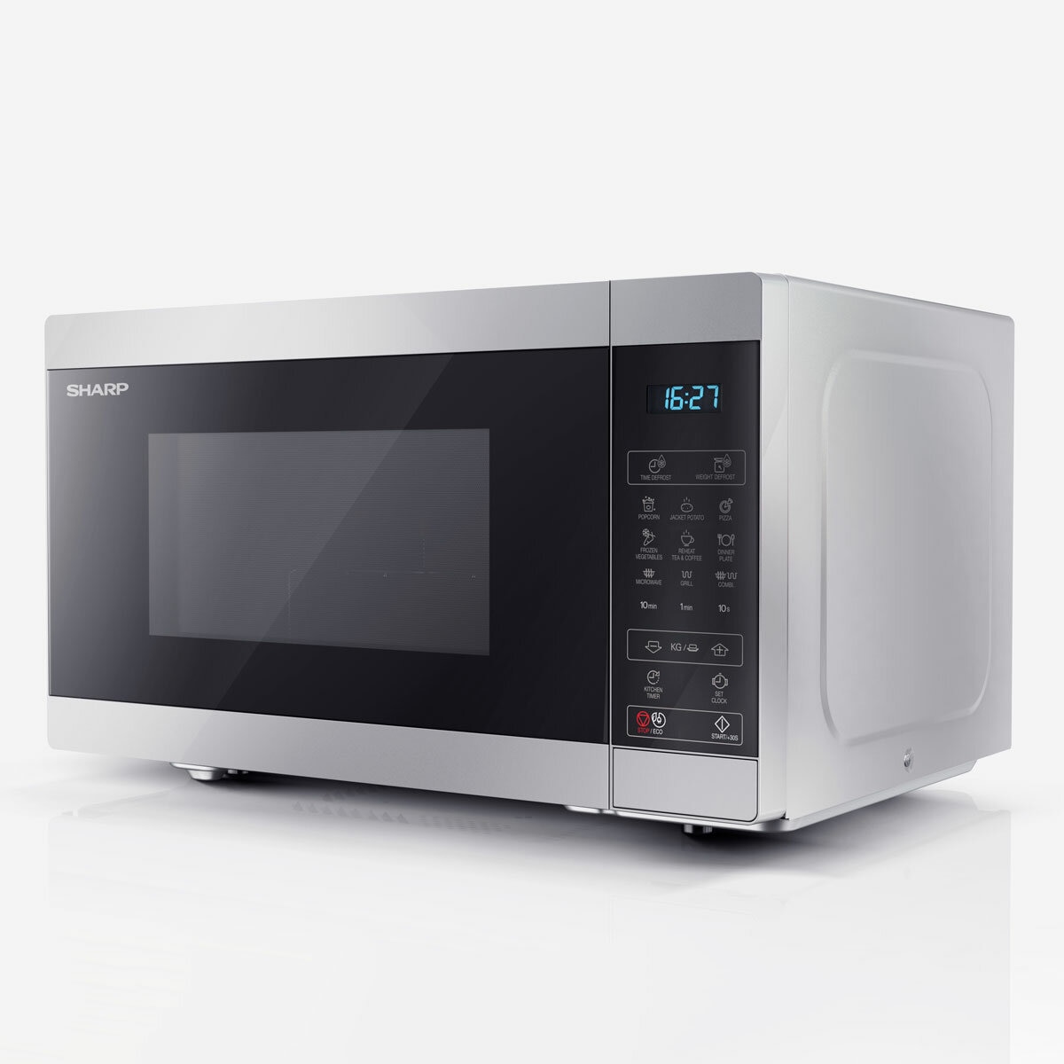 Side Profile of Sharp 28 Litre 900W Digital Microwave with 1100W Grill