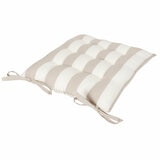 Yard Hayle Beige Striped Indoor Outdoor Seat Pad 2 Pack, 40 x 40 cm