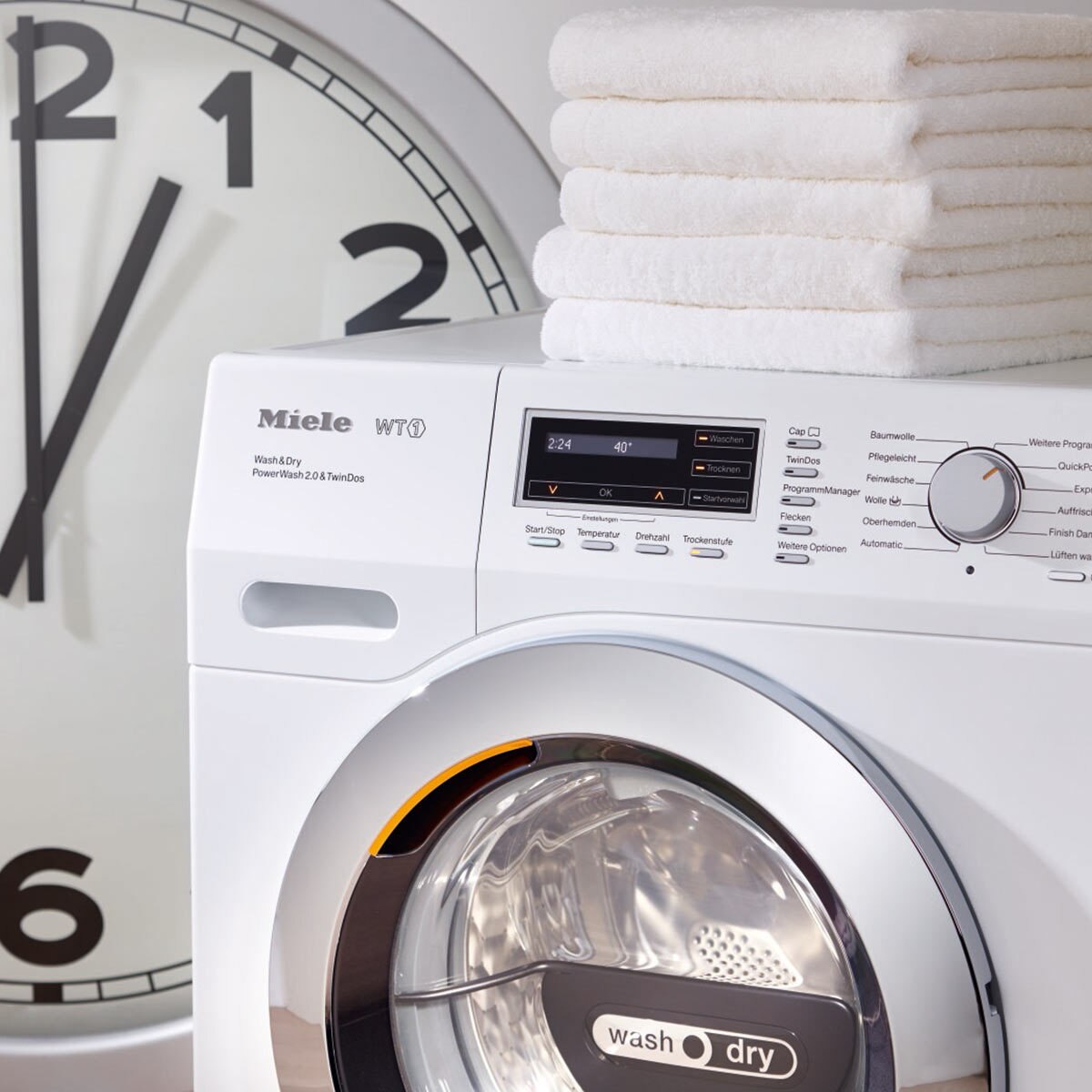 Miele WTF130, 7kg/4kg, 1600rpm, Washer Dryer A Rating in White Costco UK