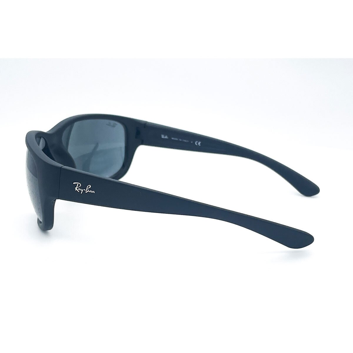 Ray-Ban Matte Black Sunglasses with Blue Lenses RB 4300 601SR5