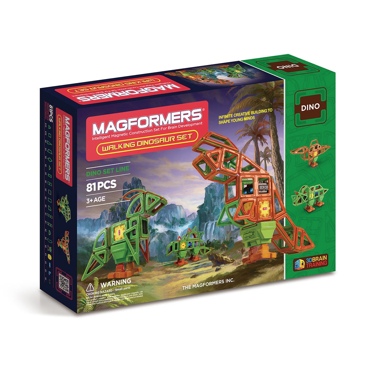 Magformers Magnetic Construction Walking Dinosaur 81 Piece Set (3+ Years)