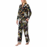 Room Service Ladies Notch Collar PJ Set in Cheetah