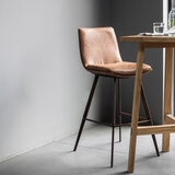 Gallery Henley Brown Faux Leather Bar Stool, 2 Pack