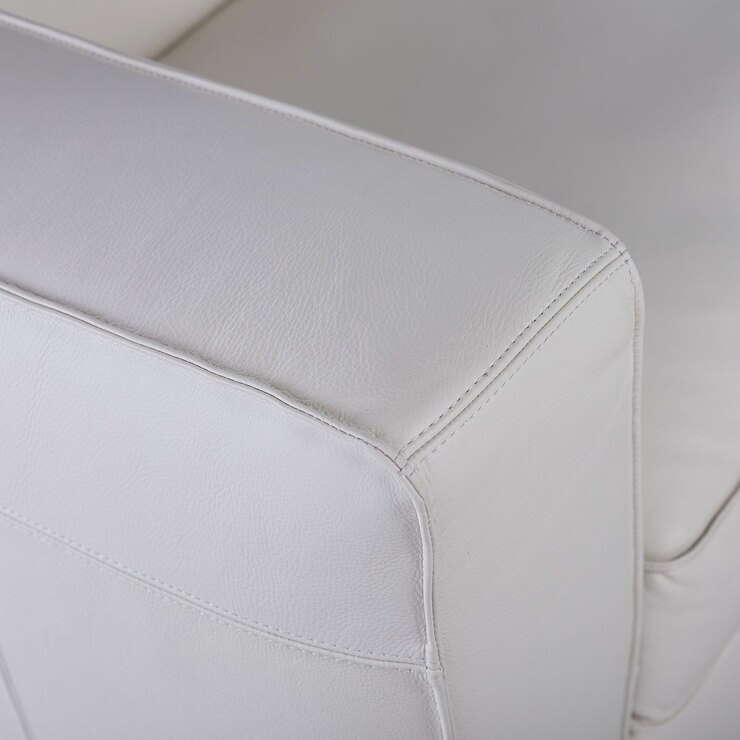 Natuzzi Grey Leather 2pc Sectional Sofa in Cream Costco UK