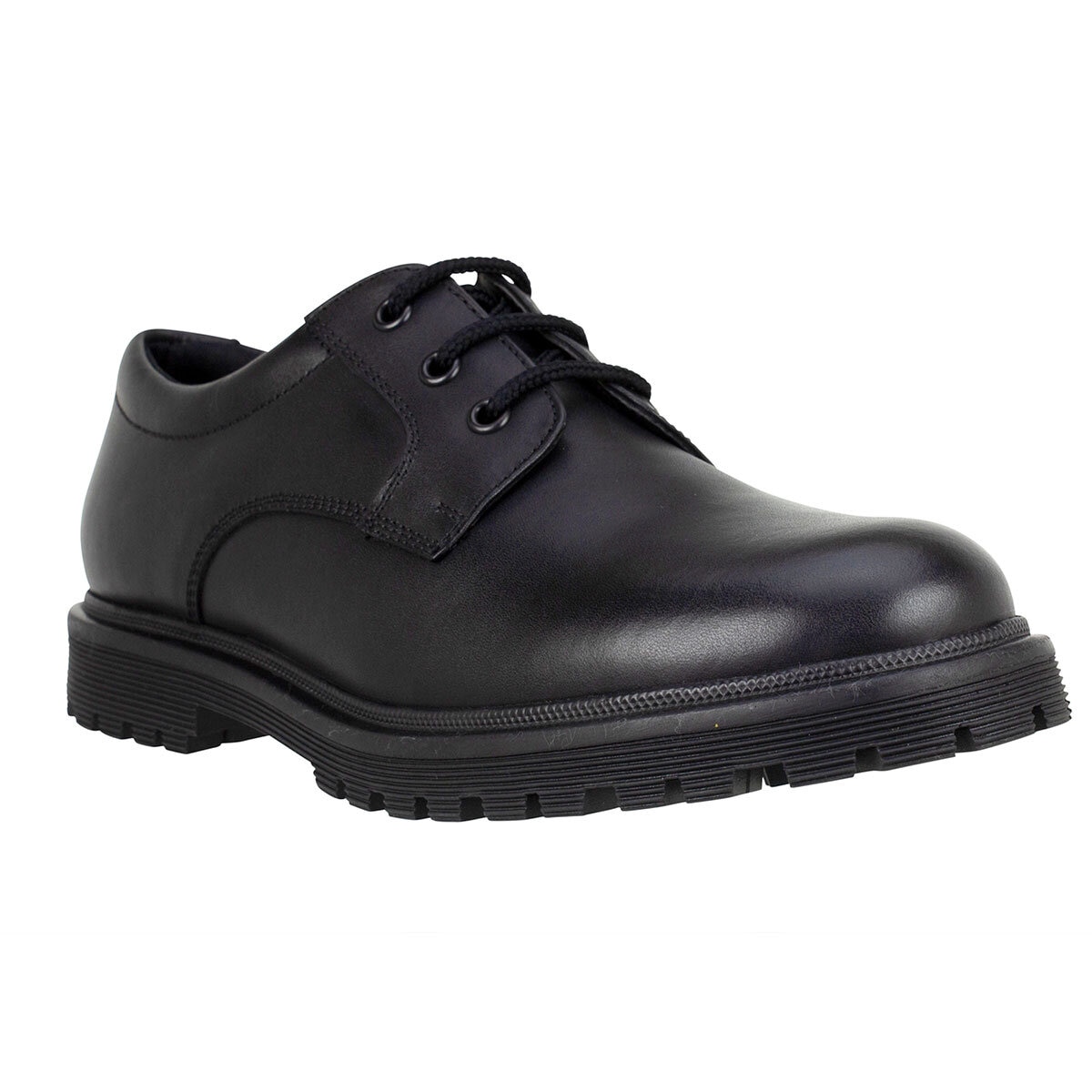 TeⓇm Bailey Leather Unisex Chunky Lace Up School Shoes, Youth 5