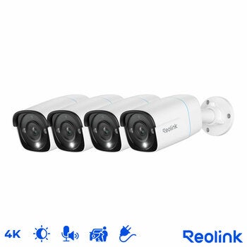 Reolink 8MP (4K+) UHD NVR PoE Bullet Add on Cam 4 Pack