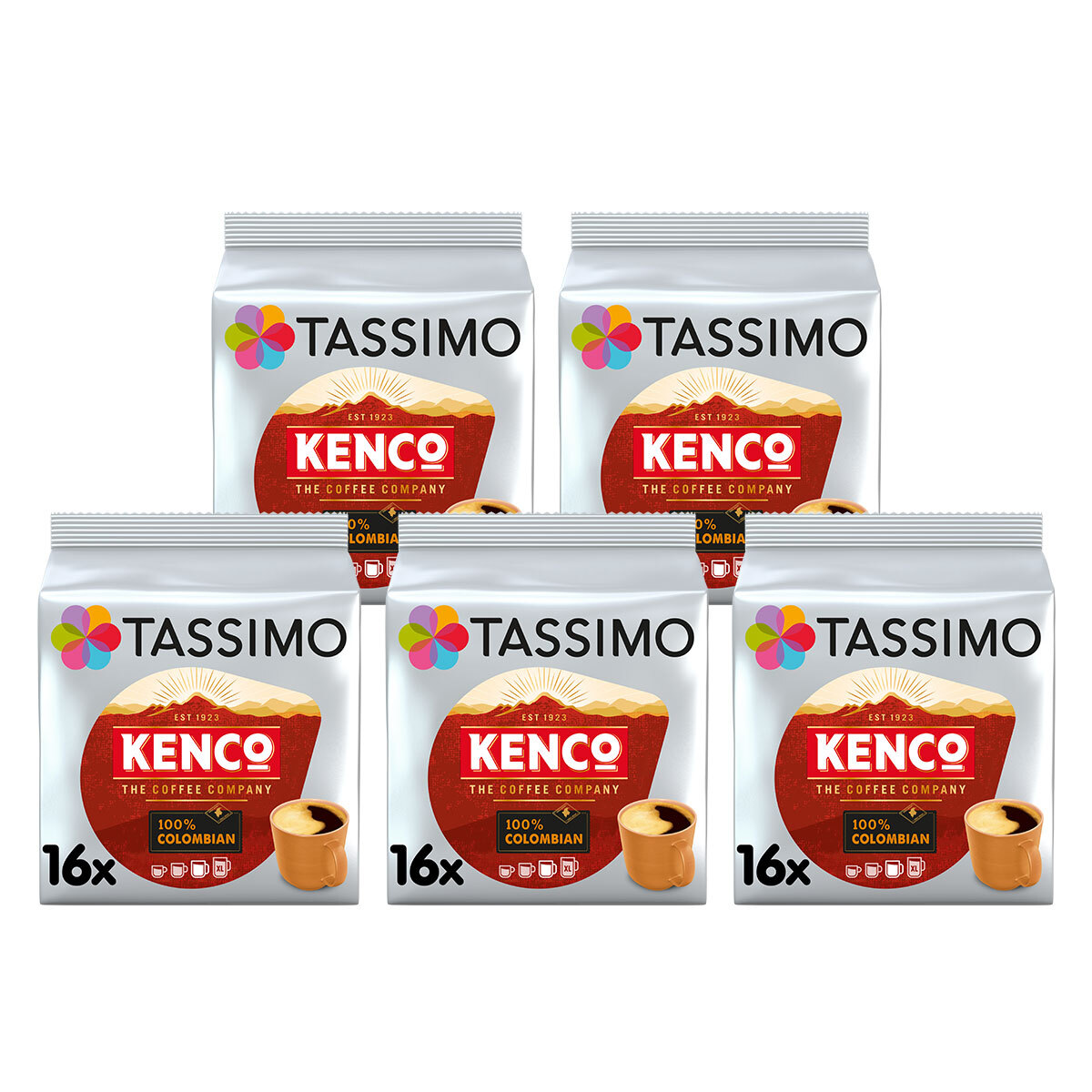 Kenco Tassimo Pure Colombian Coffee Pods, 80 Servings