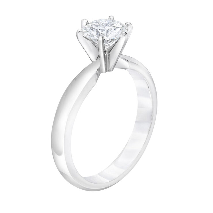 0.50ct Round Brilliant Cut Diamond Solitaire Ring, Platinum 0.50ct Round Brilliant Cut Diamond Solitaire Ring, Platinum