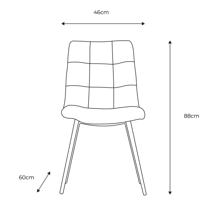 Gallery Darwin Grey Faux Leather Dining Chair, 2 Pack