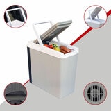 Koolatron 12V Electric Cooler 17L, Cool/Warm Box with Adjustable Strap in Grey