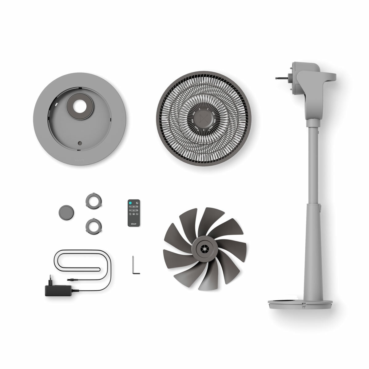 Image of what's in the box for Duux Whisper Fan 3