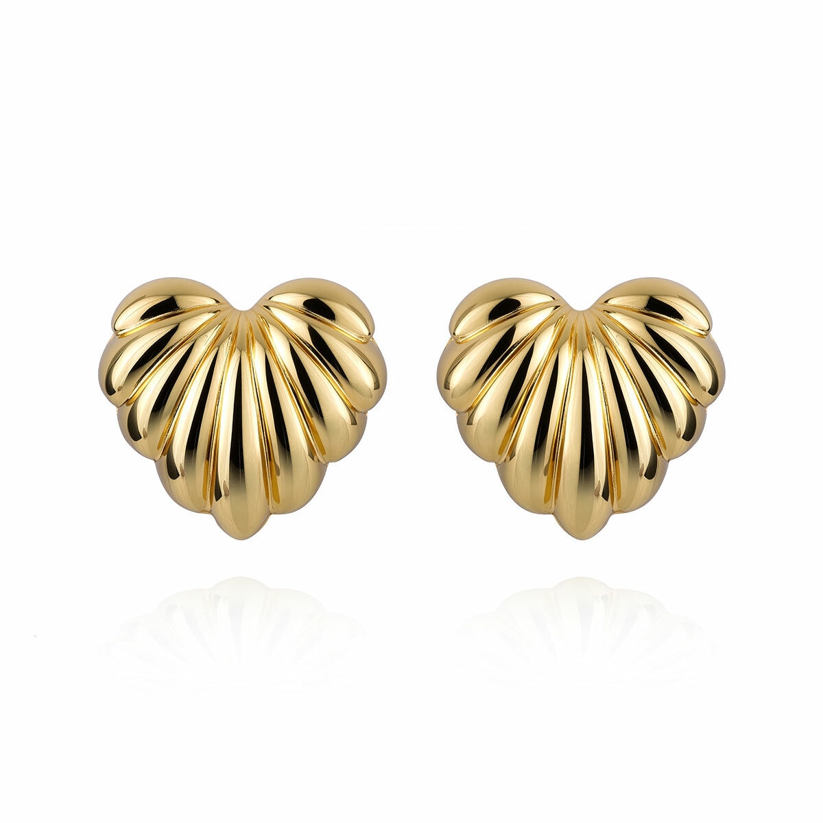14ct Yellow Gold Heart Earrings 14ct Yellow Gold Heart Earrings